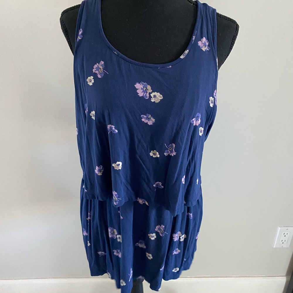 Purple Flower Nursing Maternity Tank Top